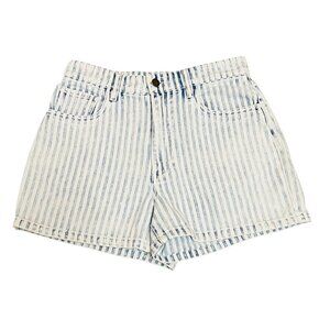 Faherty Shorts Women's Size 27 Blue‎ White Striped Topsail Railroad Sailor Denim